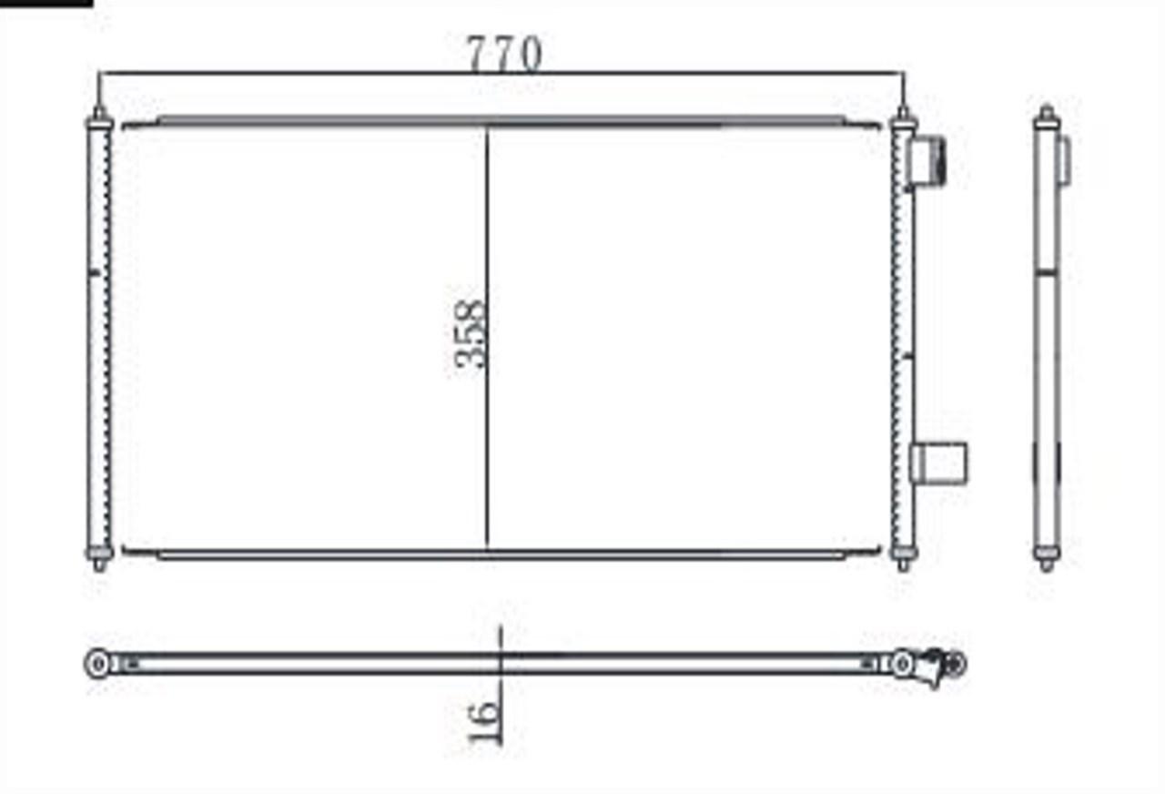 Радиатор кондиционера  Ford  Transit / Tourneo  Connect 