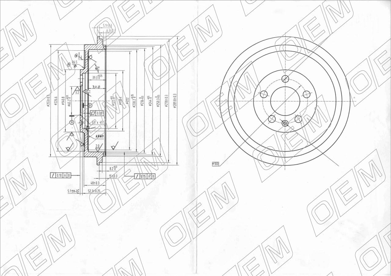 Барабан тормозной задний  Skoda  Octavia  1 A4 