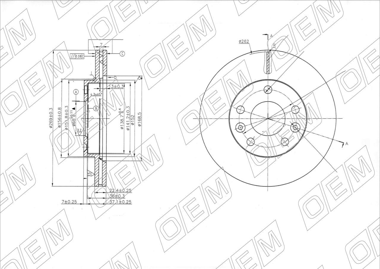 Диск тормозной передний  Renault  Duster  1 