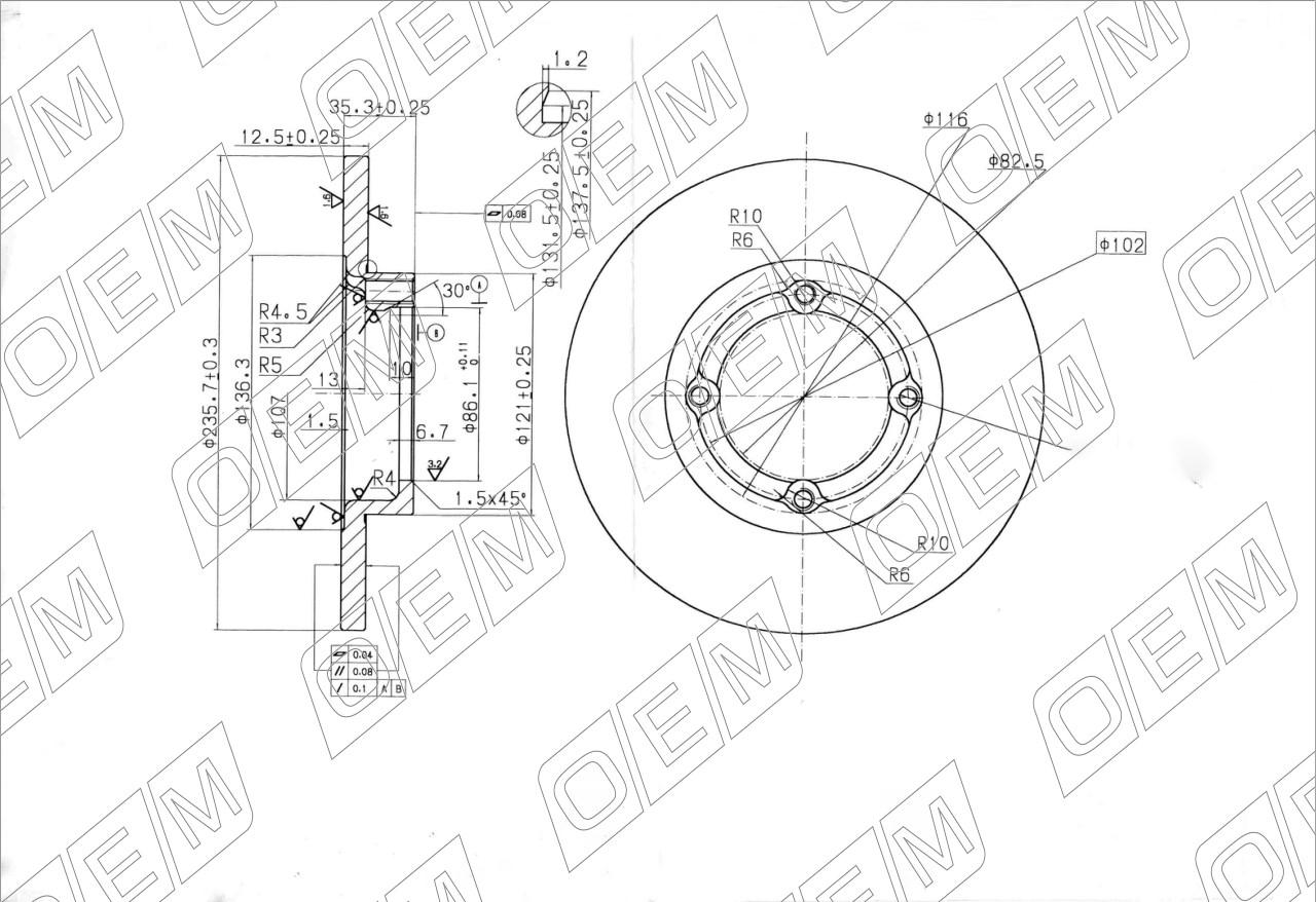 Диск тормозной передний  Daewoo  Matiz  M150 