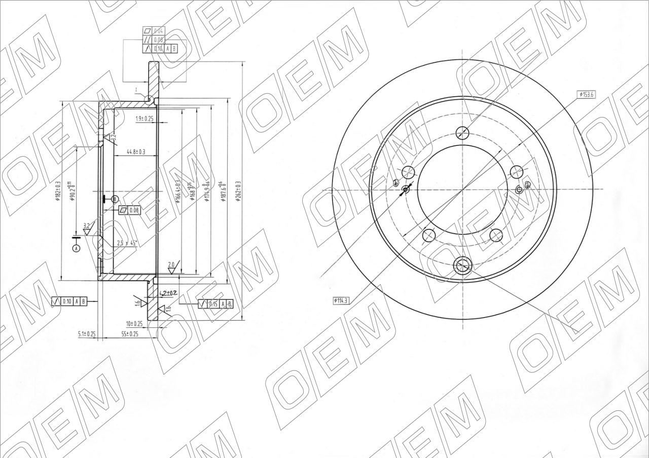 Диск тормозной задний  Mitsubishi  Outlander  1 