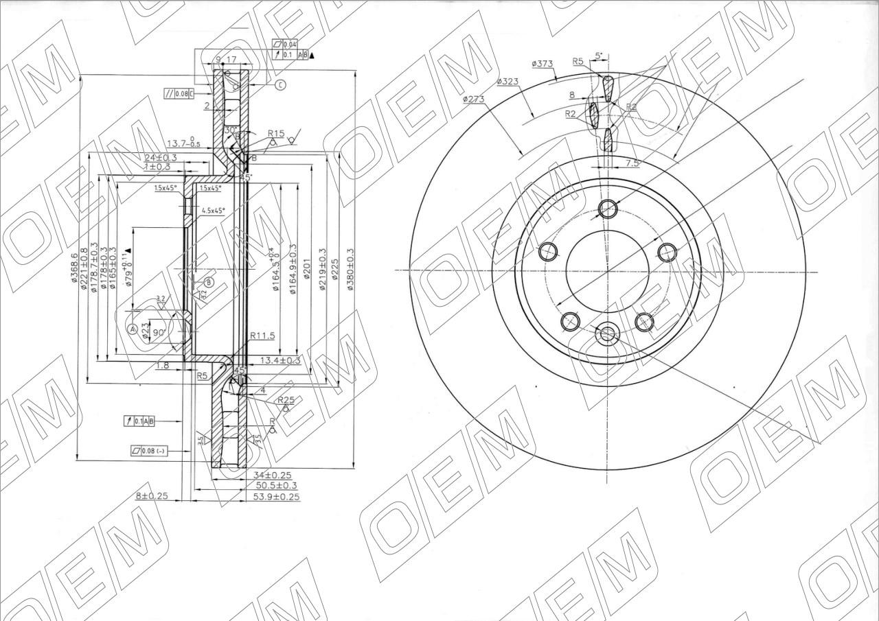 Диск тормозной передний  Land Rover  Range Rover  4 L405 