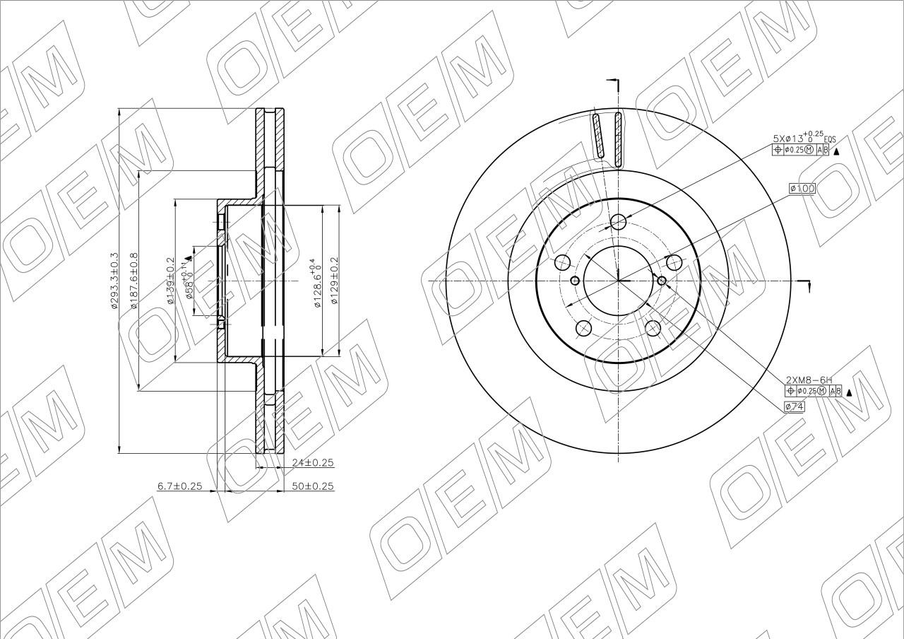 Диск тормозной передний  Subaru  Outback  4 