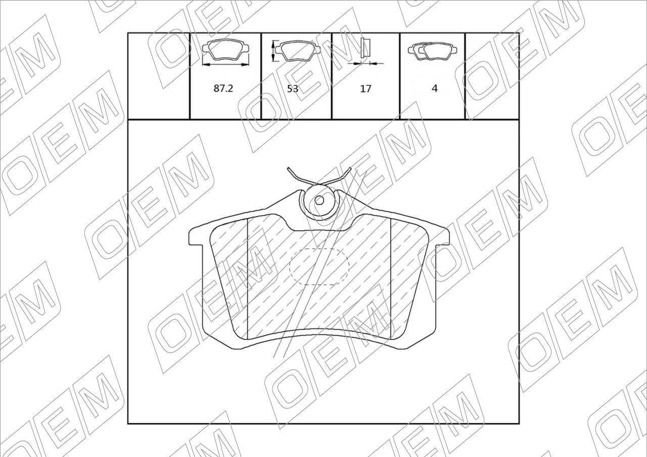 Колодки тормозные дисковые  Skoda  Octavia  2 A5 