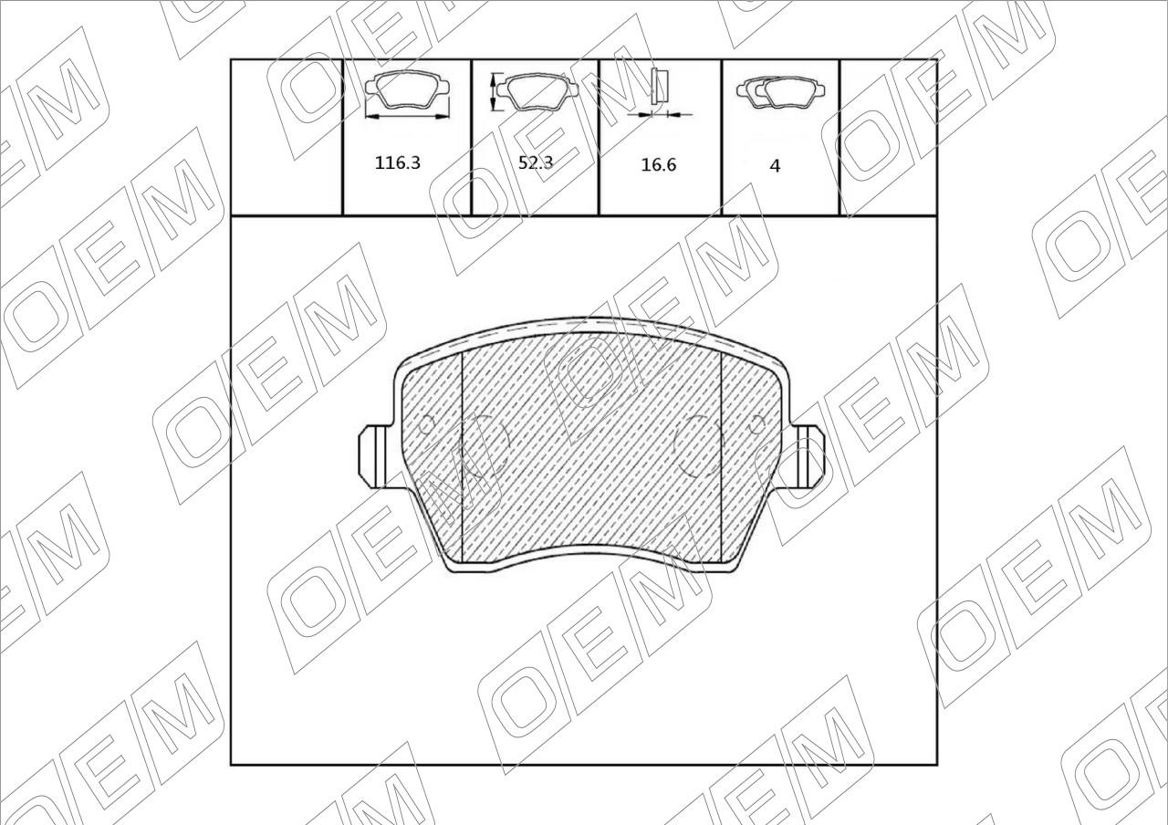 Колодки тормозные дисковые передние  Lada  Largus  1 (2012-нв)