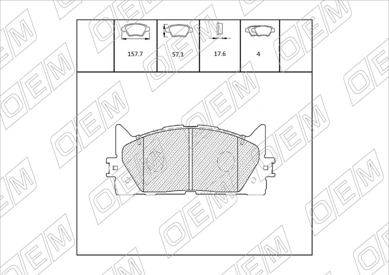 Колодки тормозные дисковые передние  Toyota  Camry  7 XV50 