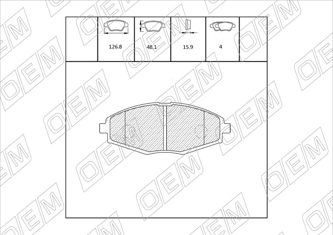 Колодки тормозные дисковые передние  Daewoo  Matiz  M150 