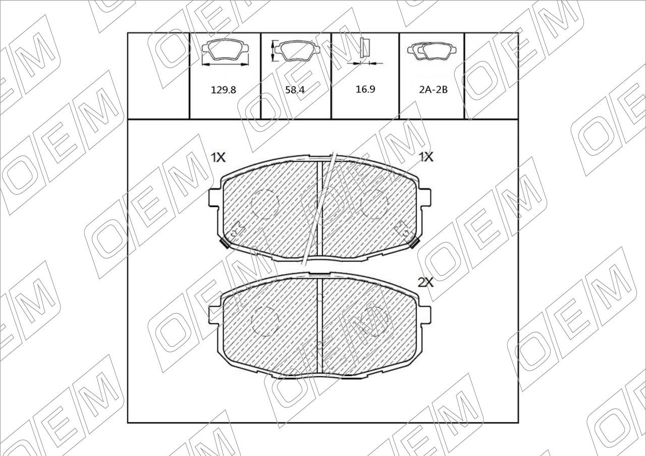 Колодки тормозные дисковые передние  Kia  Ceed  1 ED 