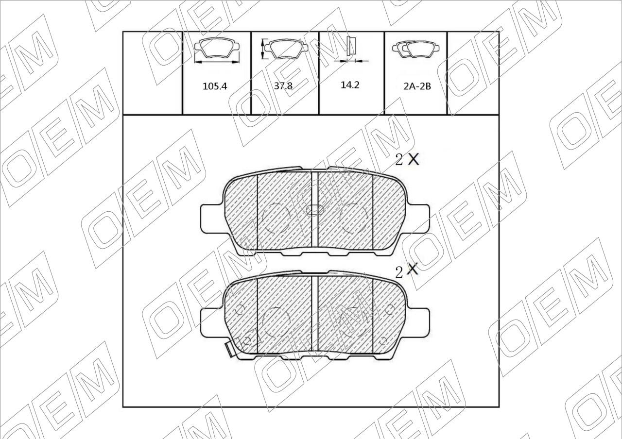 Колодки тормозные дисковые задние  Nissan  Qashqai  1 j10 