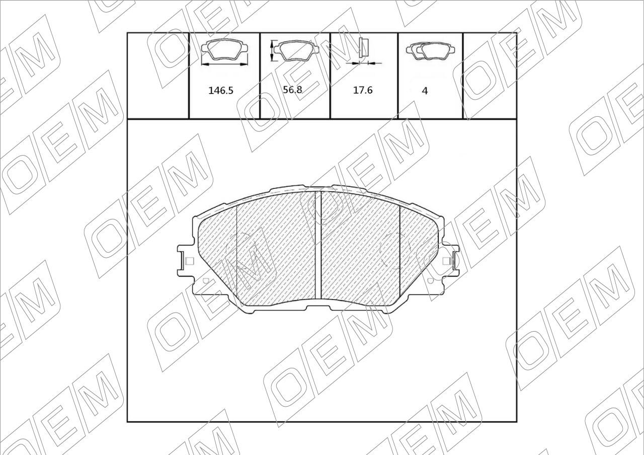 Колодки тормозные дисковые передние  Toyota  RAV4  3 CA30 