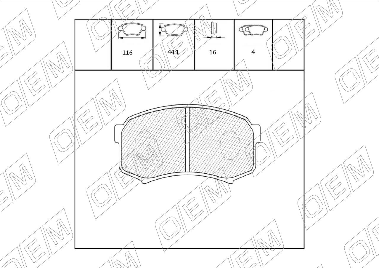 Колодки тормозные дисковые задние  Toyota  Land Cruiser Prado  120 