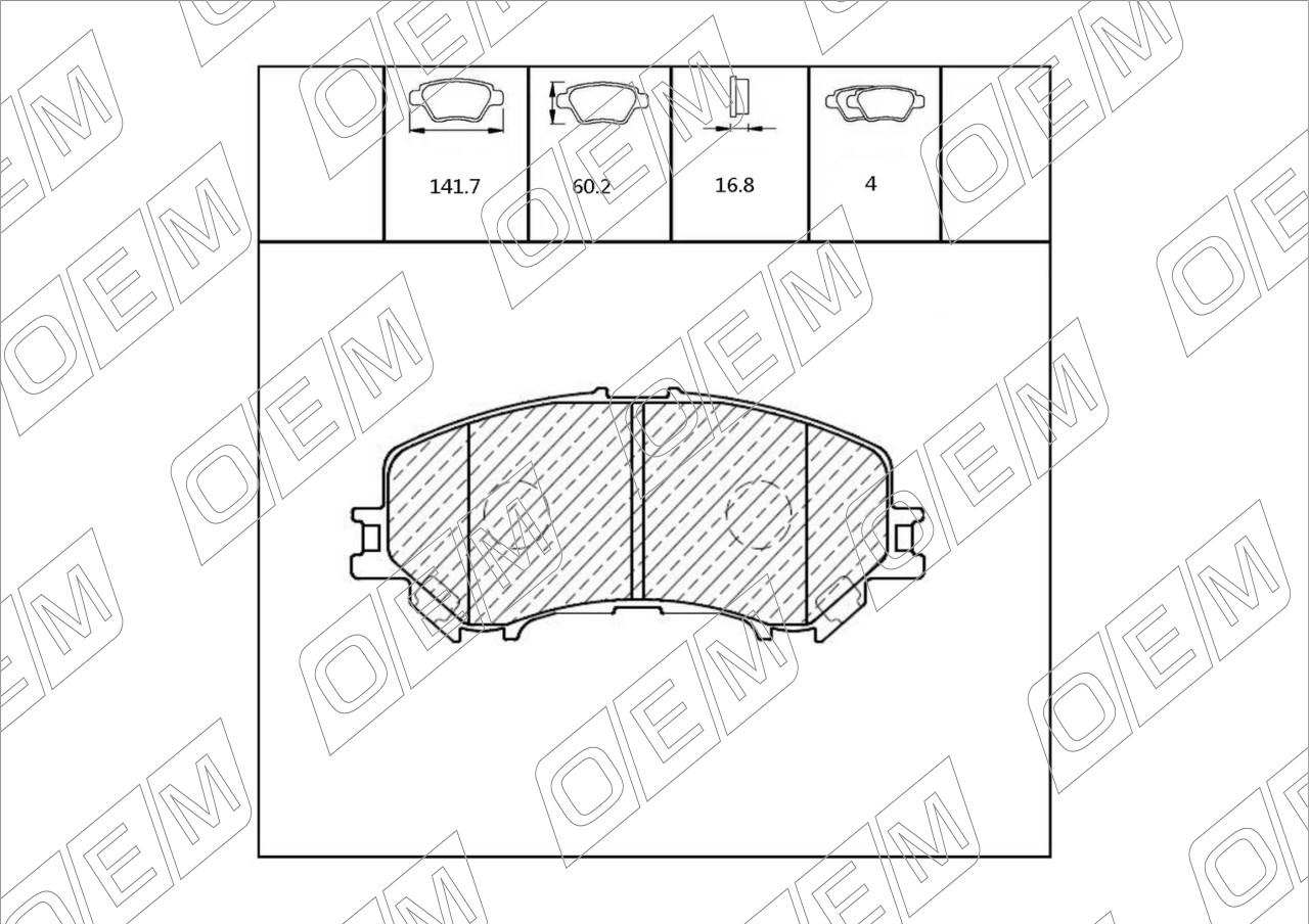 Колодки тормозные дисковые передние  Nissan  Qashqai  2 j11 