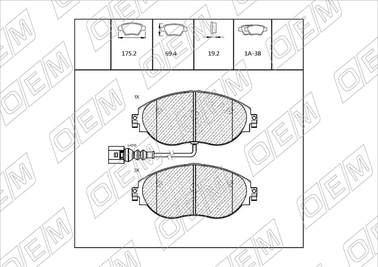 Колодки тормозные дисковые передние  Volkswagen  Passat CC  1 