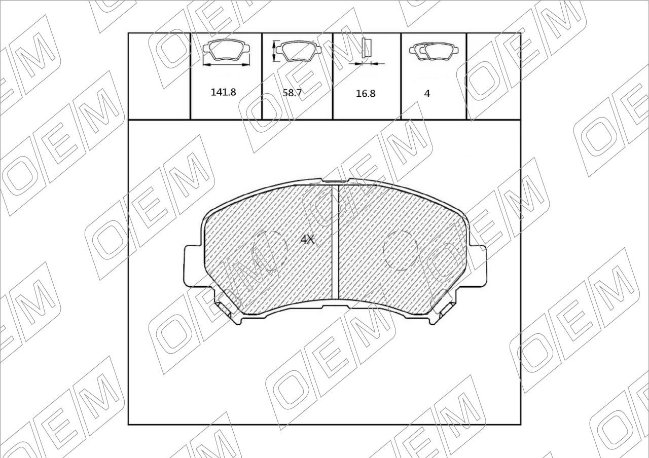 Колодки тормозные дисковые передние  Nissan  Qashqai  1 j10 