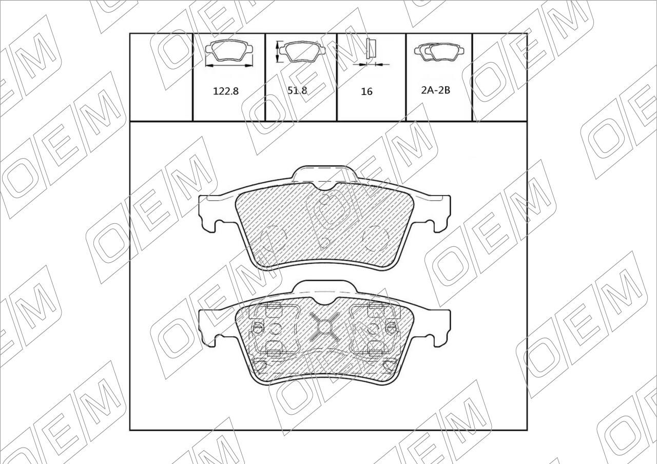 Колодки тормозные дисковые задние  Nissan  Primera  P12 