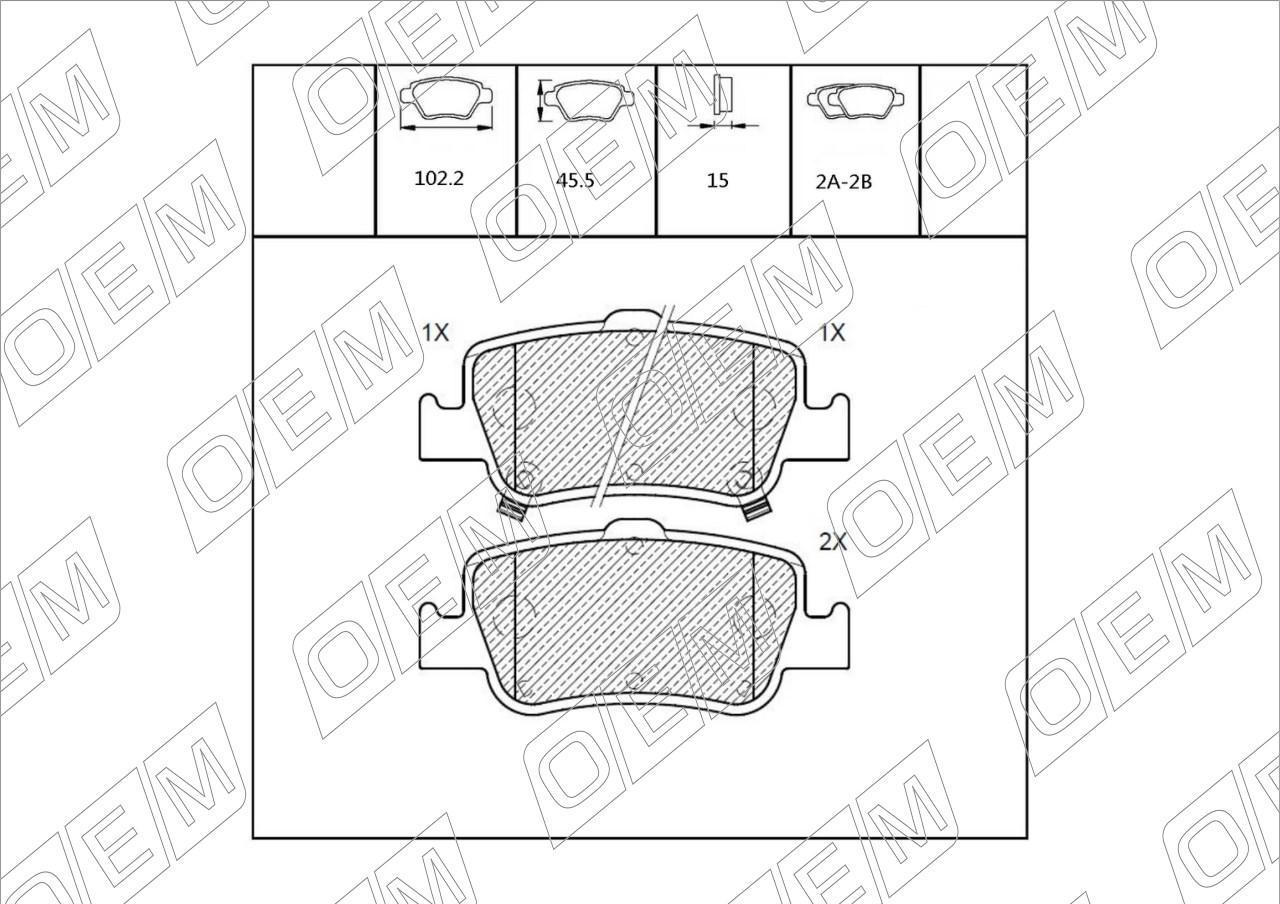 Колодки тормозные дисковые задние  Toyota  Auris  2 