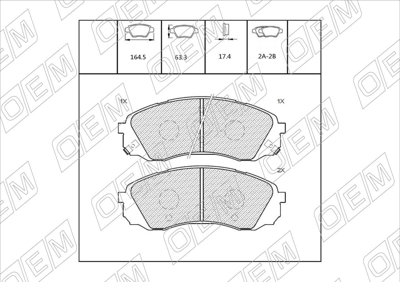 Колодки тормозные дисковые передние  Hyundai  H1 / Grand Starex  2 