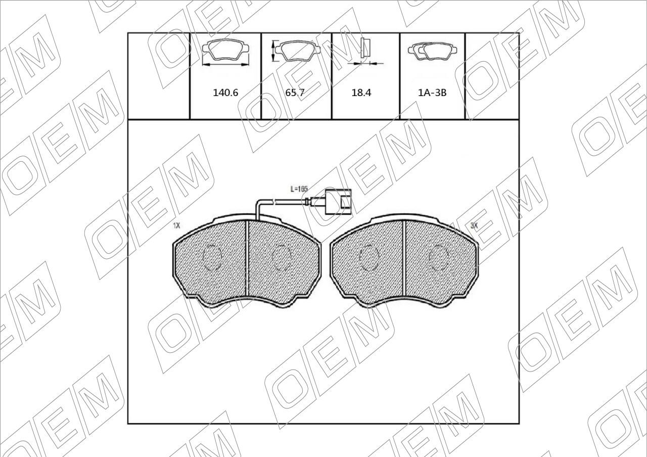 Колодки тормозные дисковые передние  Peugeot  Boxer  2 