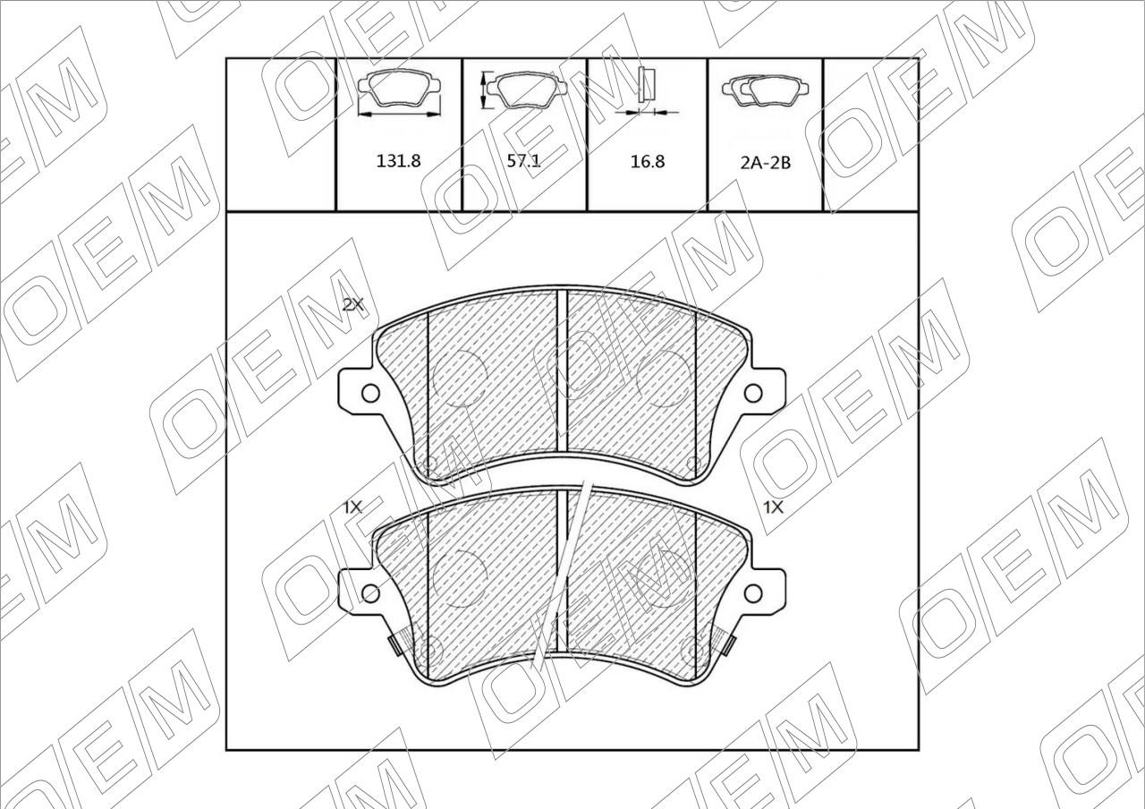 Колодки тормозные дисковые передние  Toyota  Corolla  9 E120  E130 