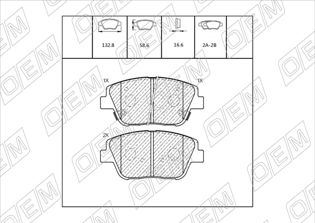 Колодки тормозные дисковые передние  Kia  Optima  3 TF 