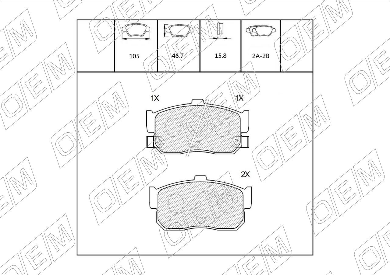 Колодки тормозные дисковые задние  Nissan  Almera  N16 