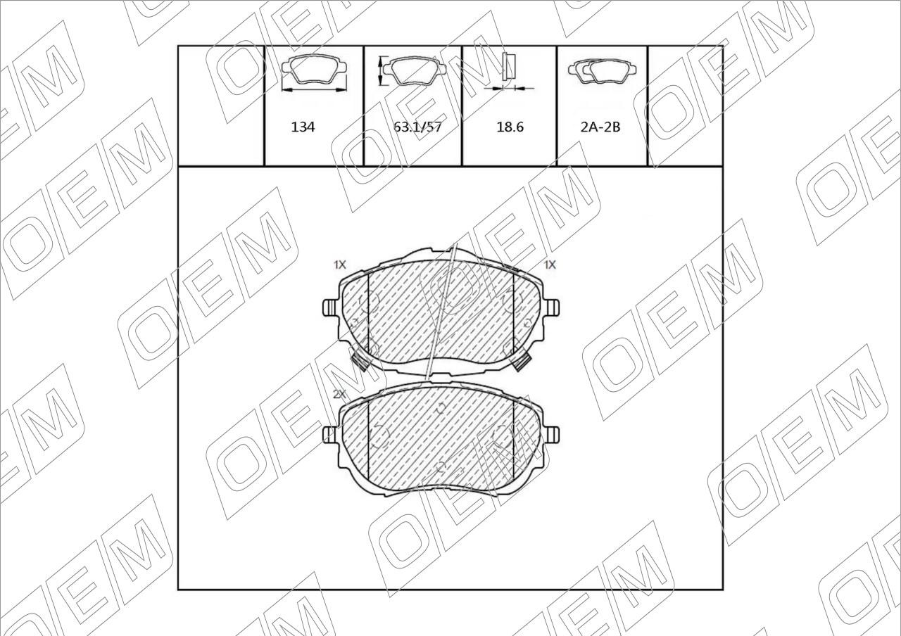 Колодки тормозные дисковые передние  Toyota  Auris  2 