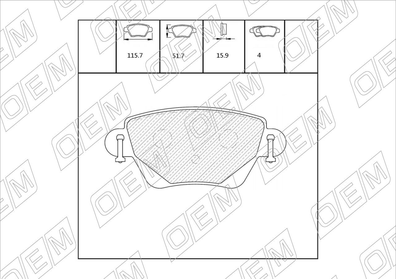 Колодки тормозные дисковые задние  Ford  Mondeo  3 