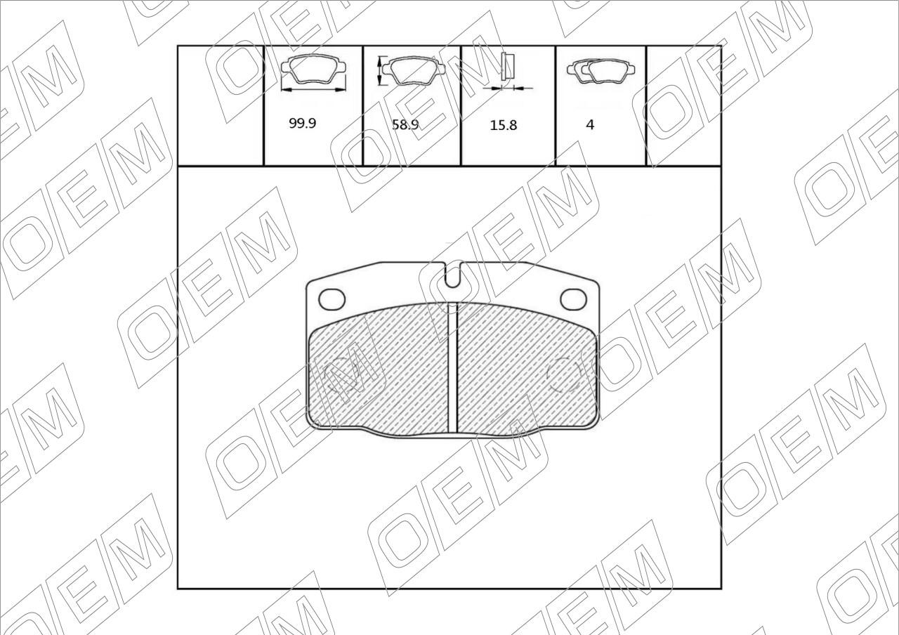 Колодки тормозные дисковые передние  Opel  Vectra  A 
