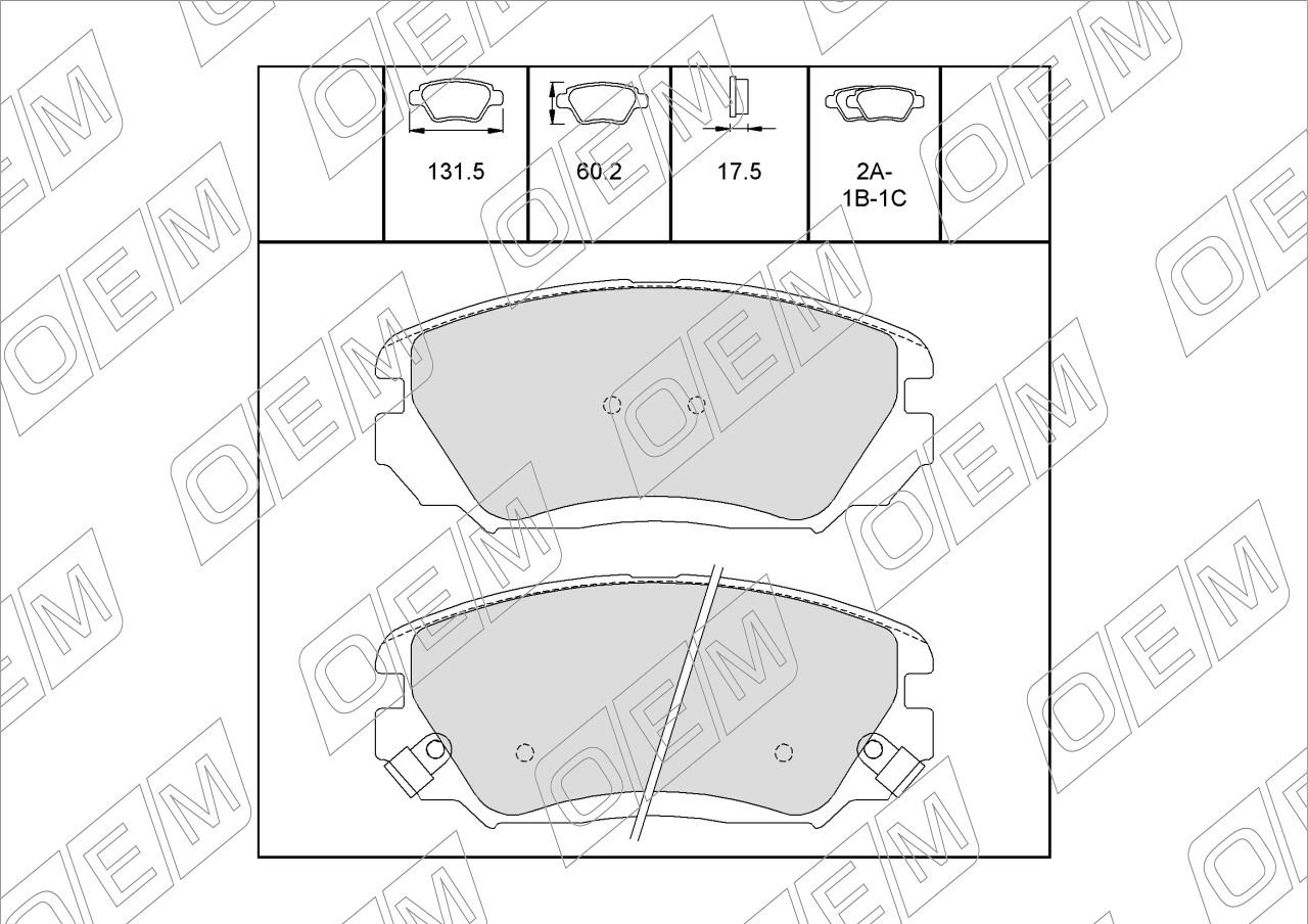 Колодки тормозные дисковые передние  Hyundai  Sonata  5 NF 