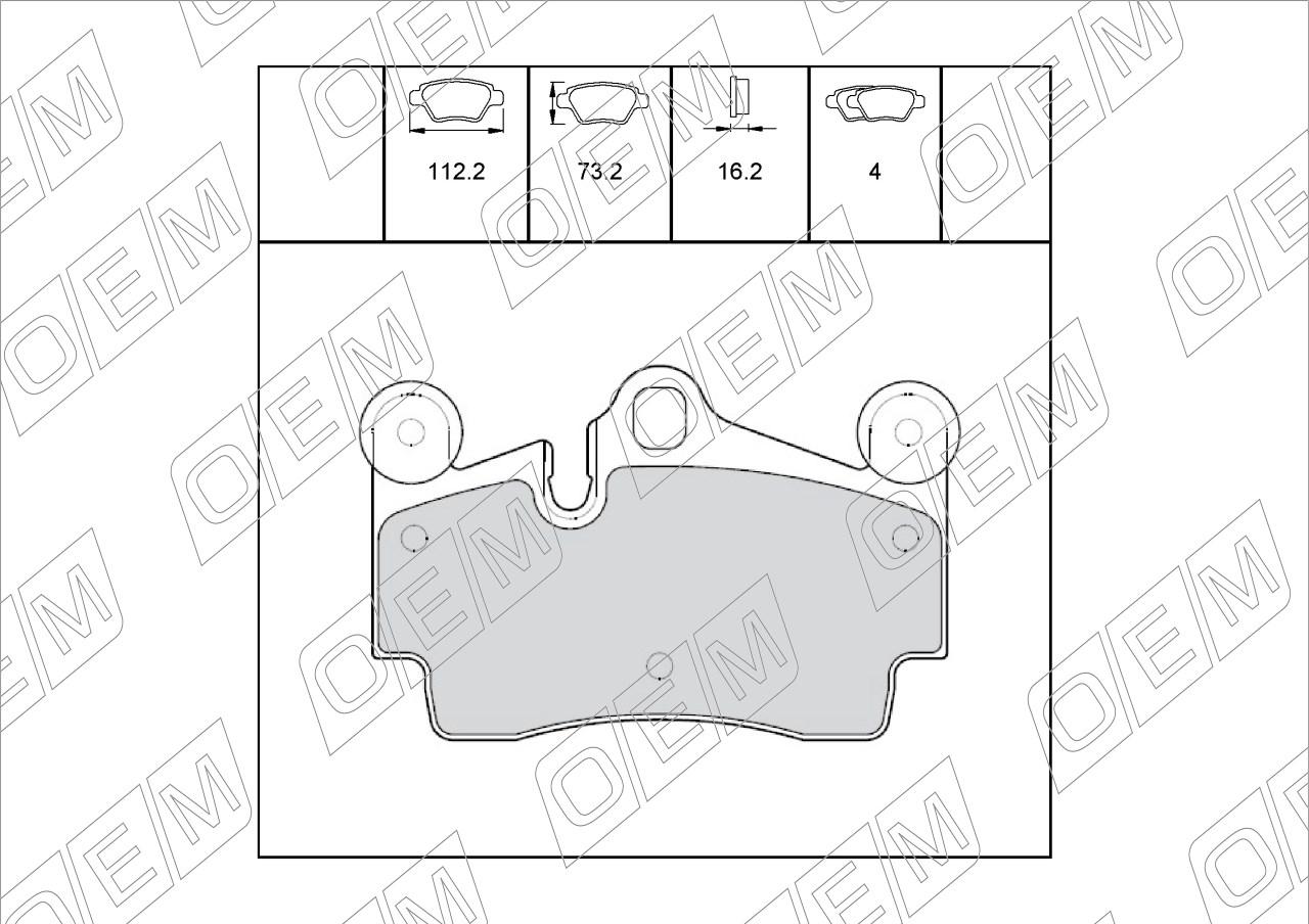 Колодки тормозные дисковые задние  Audi  Q7  1 4L 