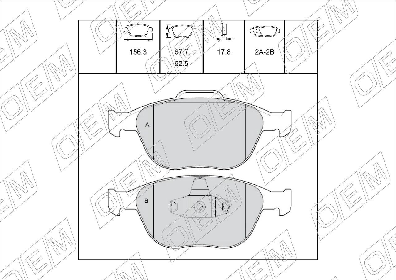 Колодки тормозные дисковые передние  Ford  Tourneo Connect  