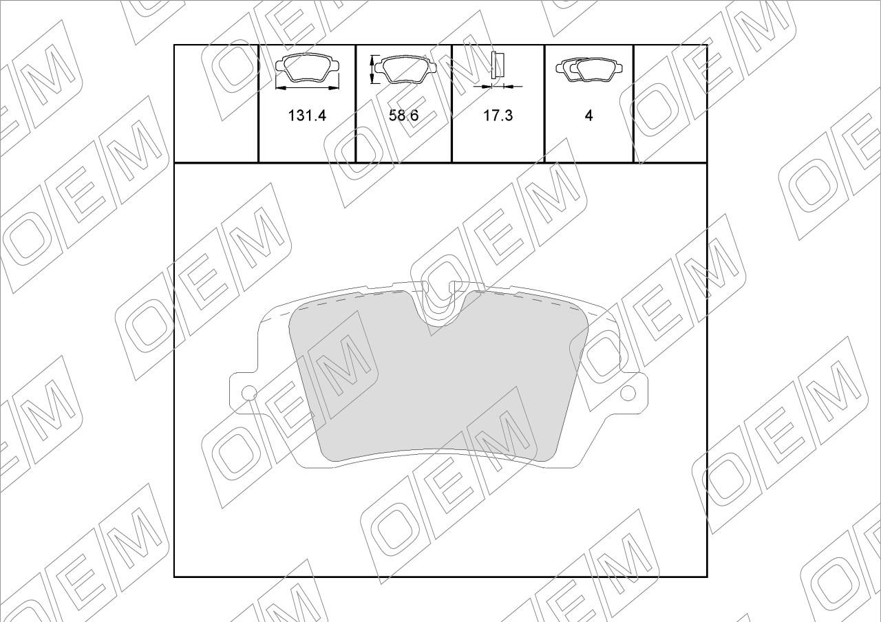 Колодки тормозные дисковые задние  Land Rover  Range Rover  4 L405 