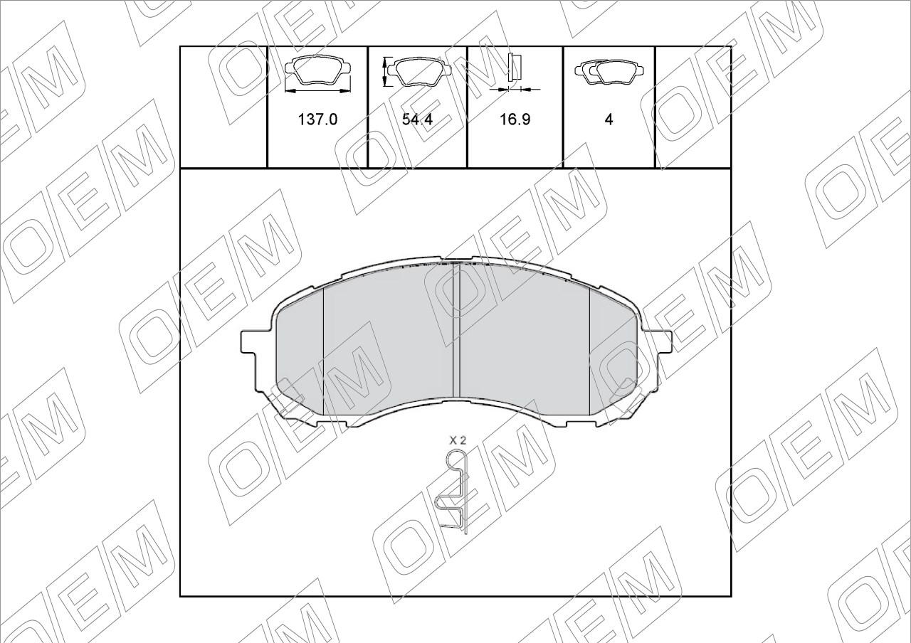 Колодки тормозные дисковые передние  Subaru  Impreza  2 