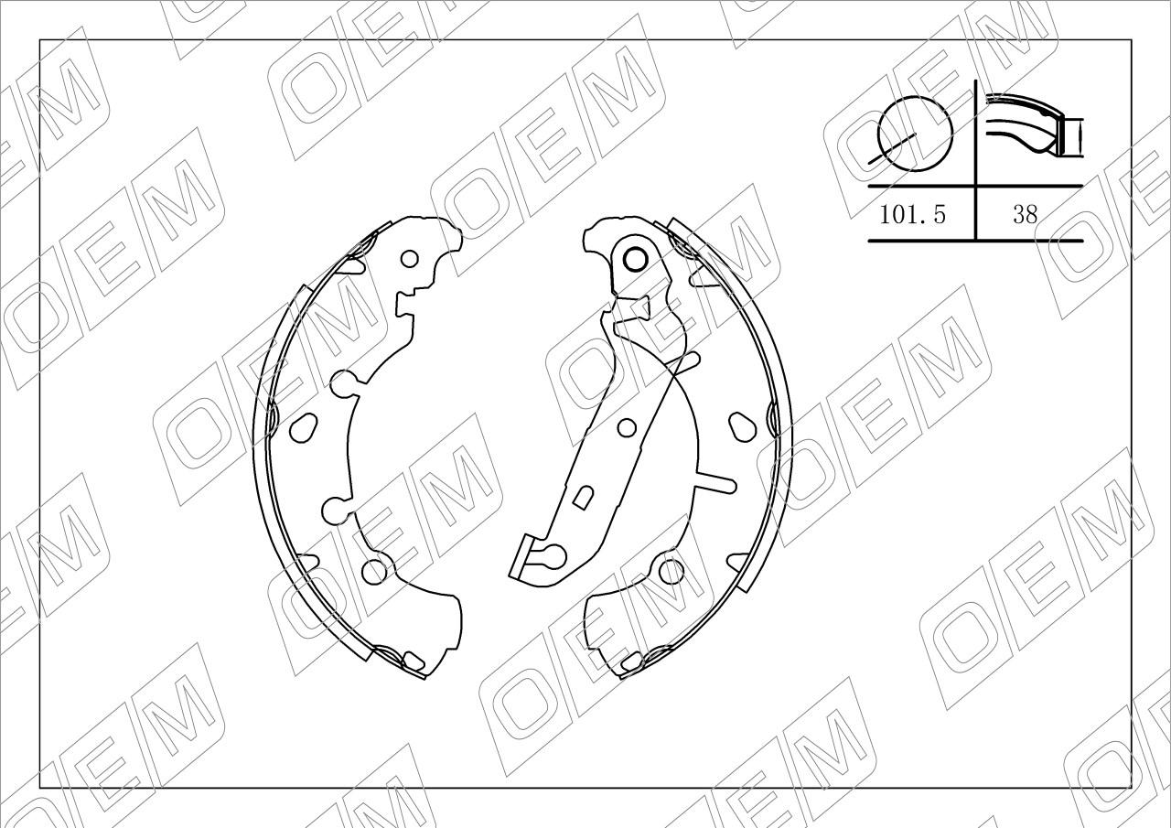 Колодки тормозные барабанные задние  Ford  Fiesta  Mk5 