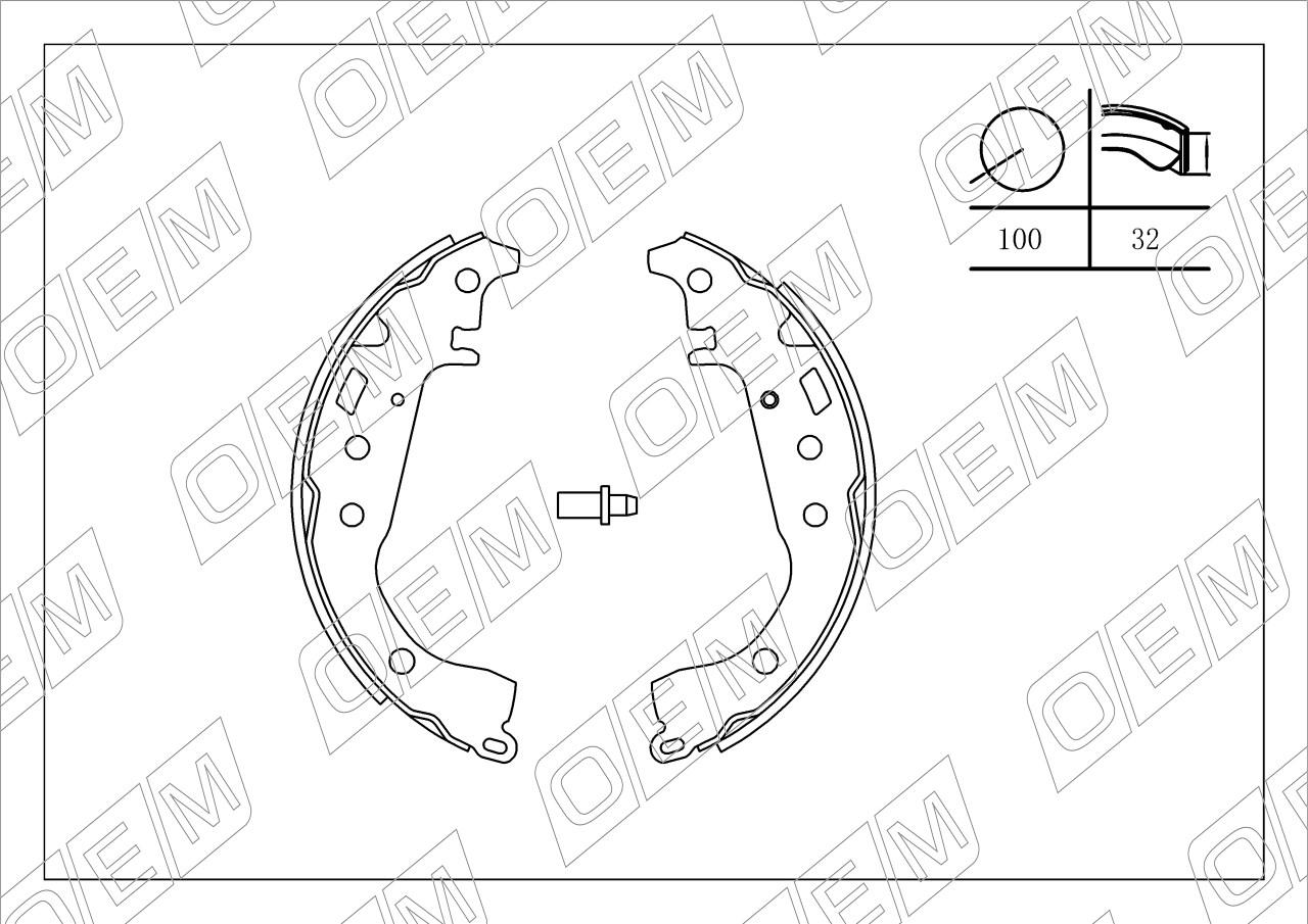 Колодки тормозные барабанные задние  Toyota  Yaris  1 XP10 