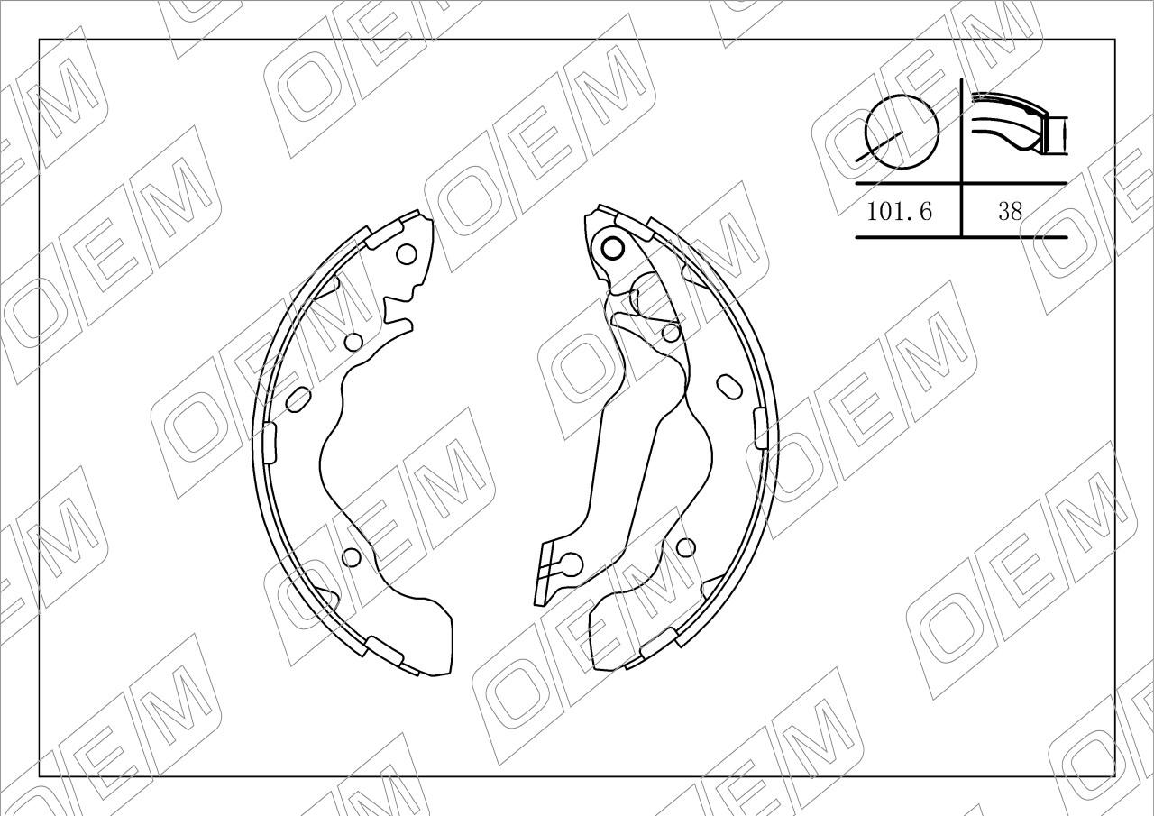 Колодки тормозные барабанные задние  Hyundai  Elantra  4 HD 