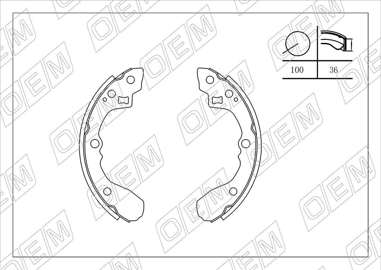 Колодки тормозные барабанные задние  Hyundai  Ix35  