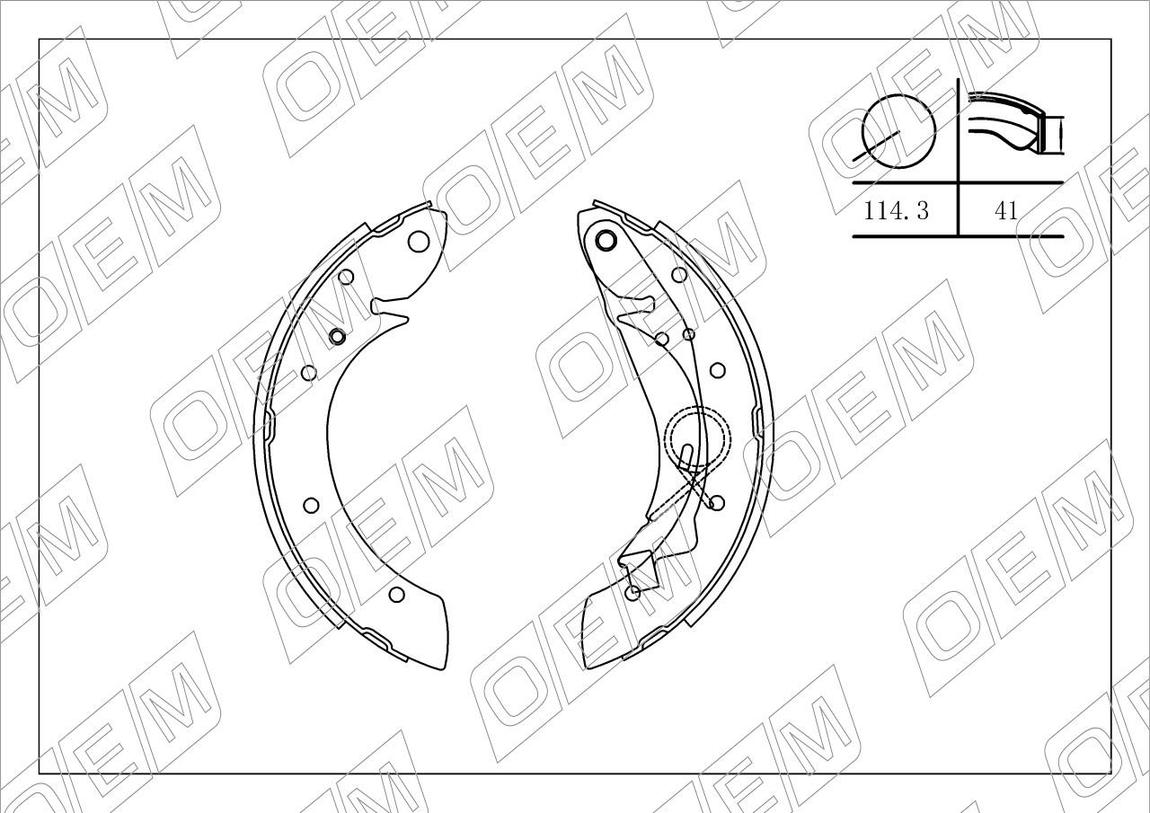 Колодки тормозные барабанные задние  Citroen  Berlingo  1 (1996–2008)