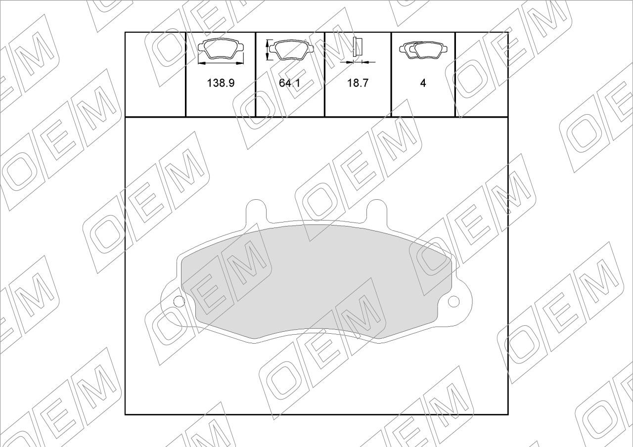 Колодки тормозные дисковые передние  Ford  Transit  