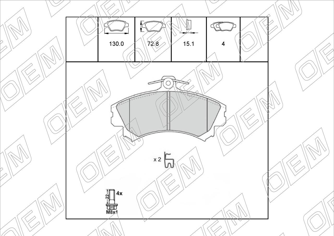 Колодки тормозные дисковые передние  Mitsubishi  Space Star  2 