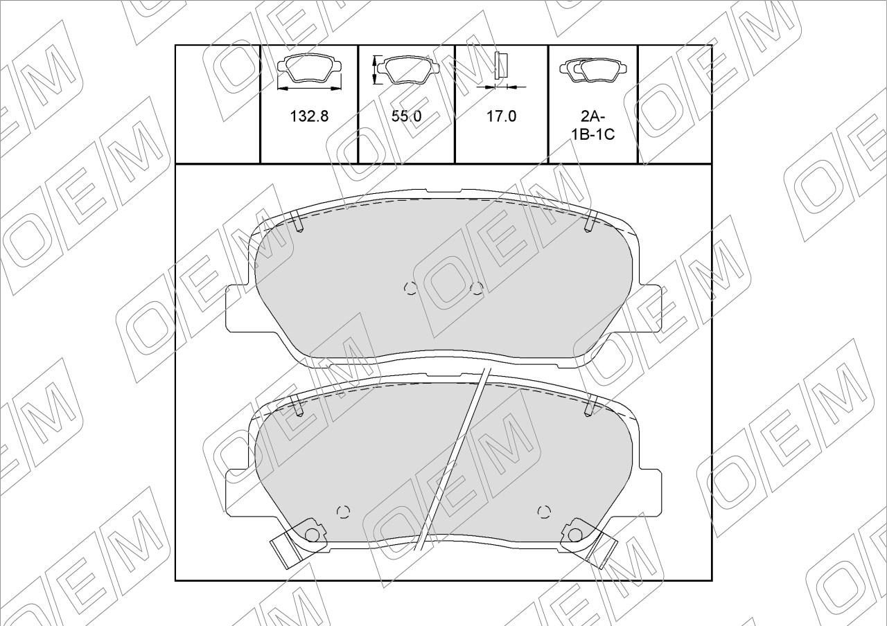 Колодки тормозные дисковые передние  Kia  Rio  3 QB 