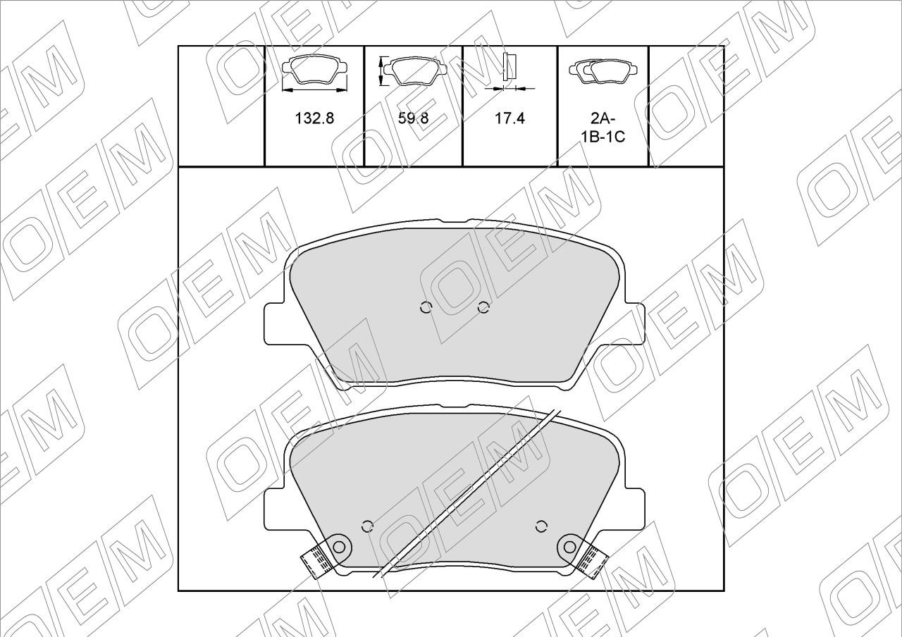 Колодки тормозные дисковые передние  Hyundai  Creta  1 