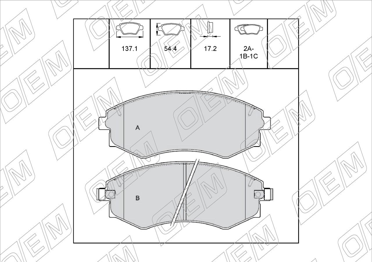 Колодки тормозные дисковые передние  Nissan  Almera  N16 