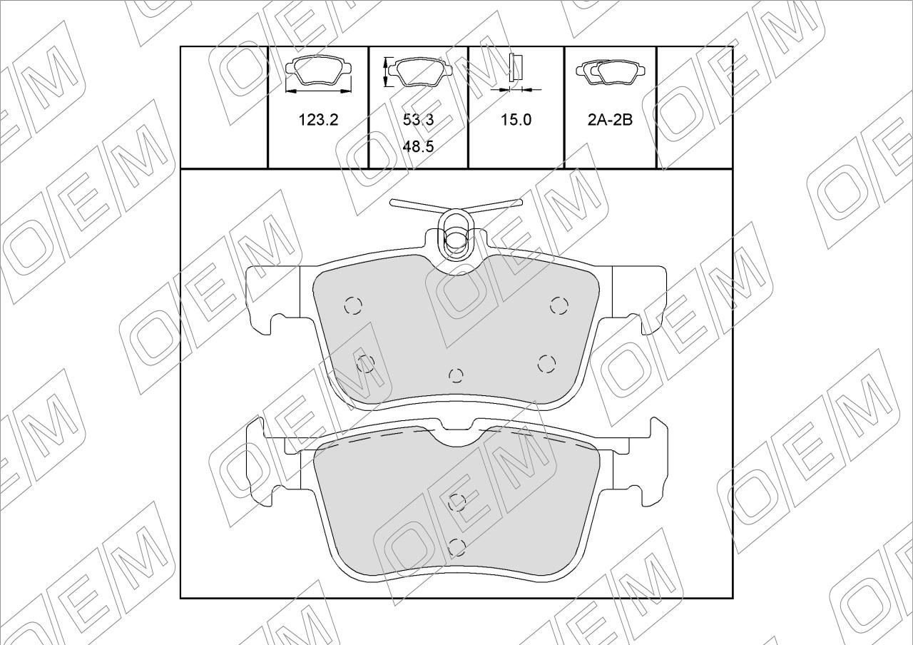 Колодки тормозные дисковые задние  Ford  Mondeo  5 