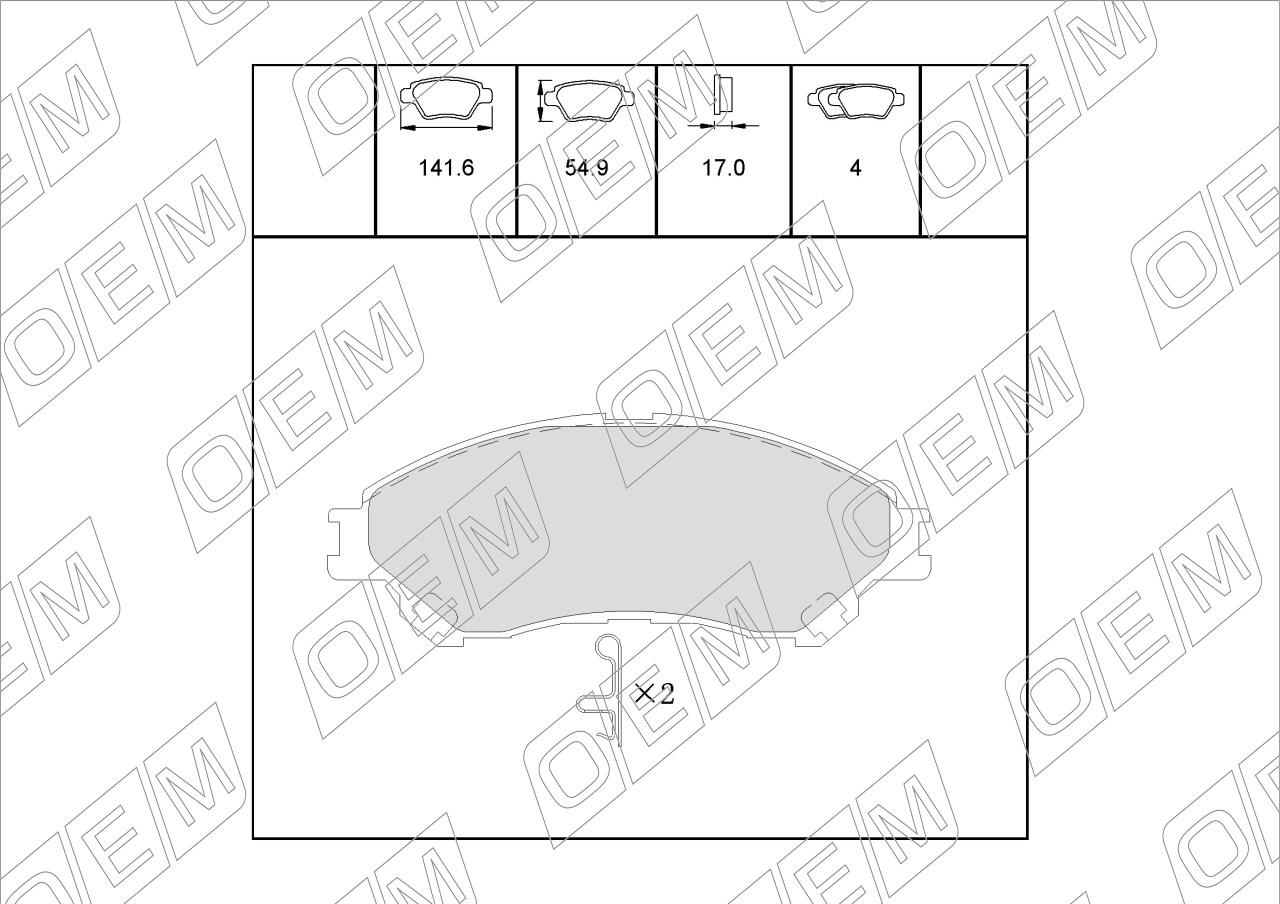Колодки тормозные дисковые передние  Suzuki  Vitara  (2014-нв)