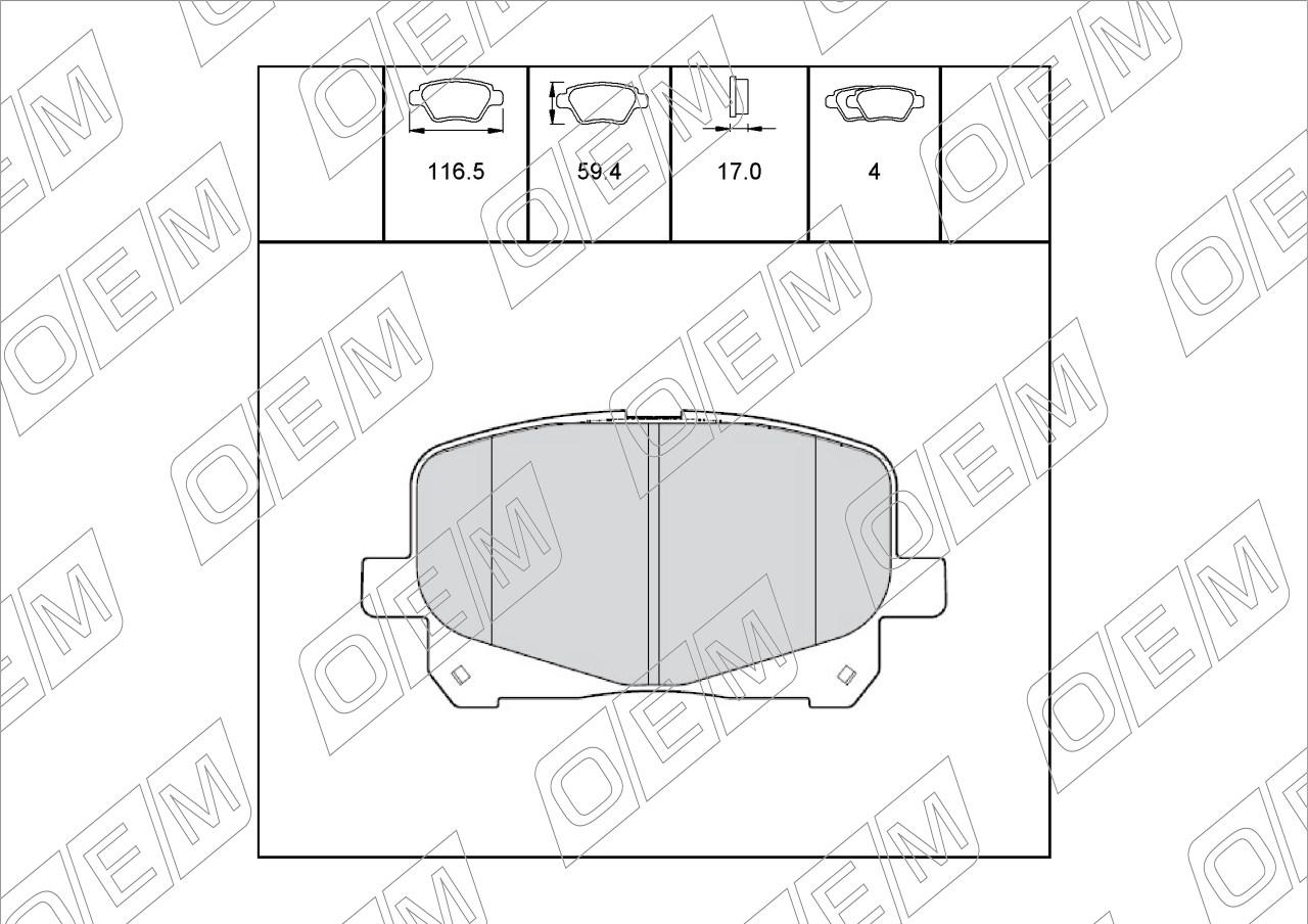 Колодки тормозные дисковые передние  Toyota  Camry  4 XV20 